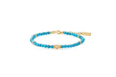  Ripple Joy - Argent / GP 14 carats - Turquoise - 18,5cm